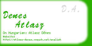 denes atlasz business card