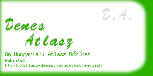 denes atlasz business card